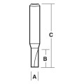 Carb-I-Tool T 206 S - 6.35 mm (1/4”) Shank 4.8mm Solid Carbide Single Flute Straight Bits